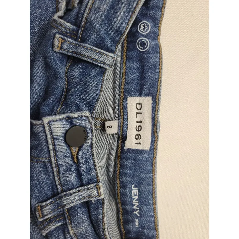 Girl's DL1961 Jenny Denim Skirt Blue Rose Kids Children's Size 8 - Picture 4 of 10